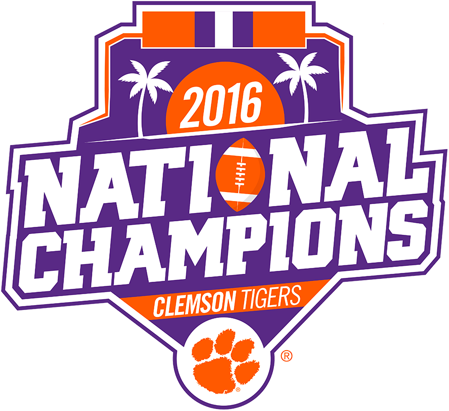 Clemson Tigers 2016 Champion Logo DIY iron on transfer (heat transfer)